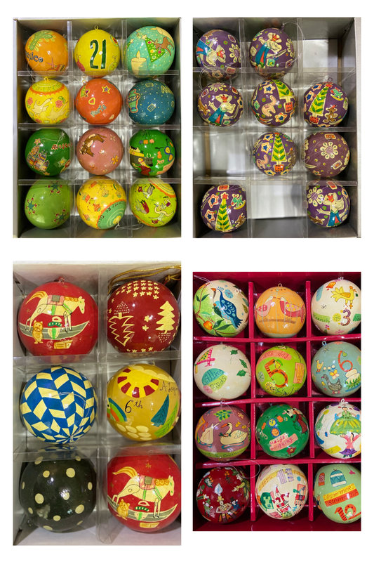 Assorted Paper Mache 3 inch Balls