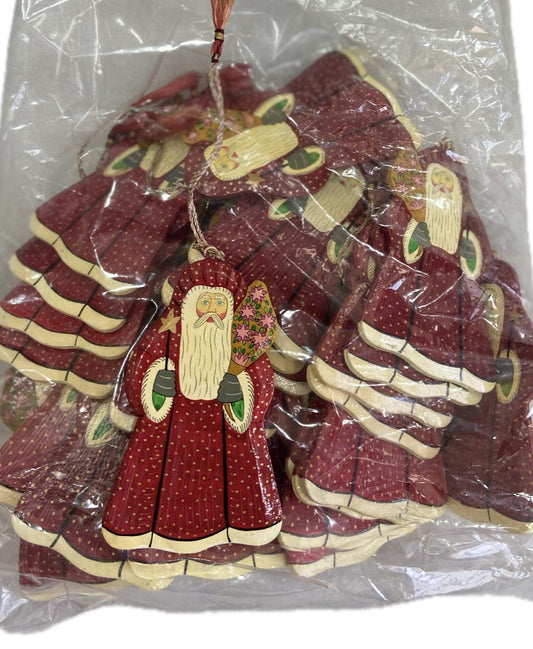Assorted Paper Mache hanging Santa