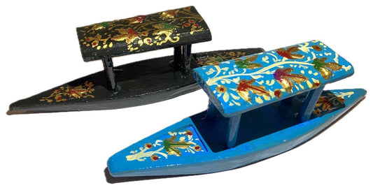 Kashmiri Paper Mache Shikara ( assorted deisgn set of 5 )